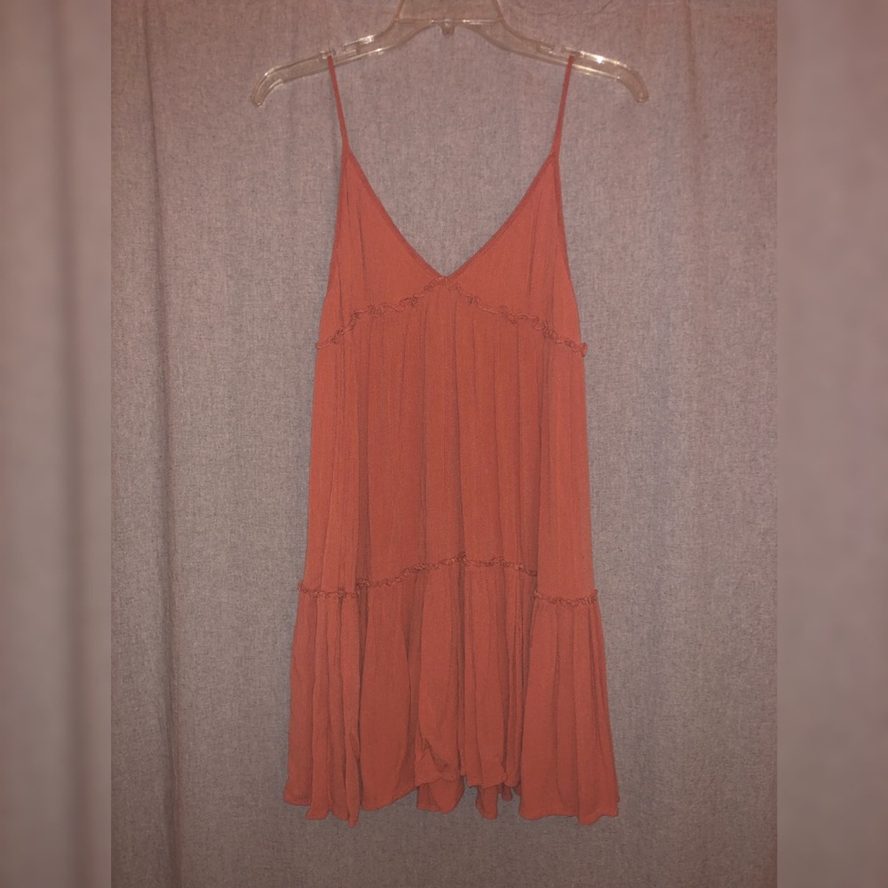 Orange Ruffle Dress
